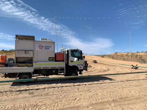 The vertech radiography team truck.