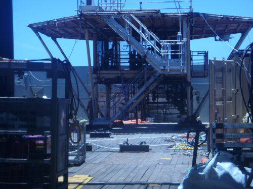 A view of the Chevril platform deck.
