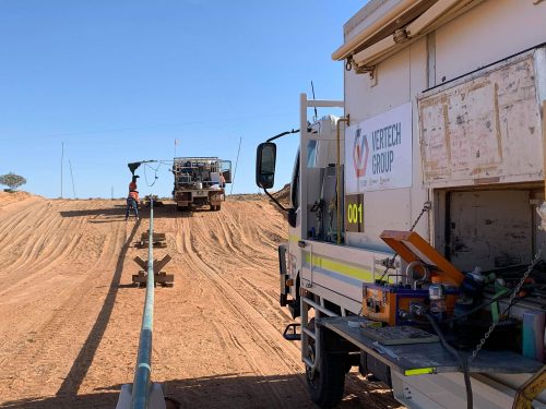 The mobile radiography team in the Copper Basin conducting pipeline radiography