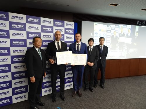 The INPEX executive in Tokyo awarded Vertech’s Rope access teams a corporate health, safety, and environmental award for safely delivering the V-FLARE flare tip replacement on the Ichthys Venturer FPSO for Inpex.