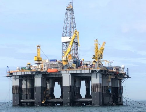 A standoff image of a Diamond offshore Mobile offshore drilling unit (MODU) as part of lifting, NDT and Fleet wide Inspection services A standoff image of a Diamond offshore Mobile offshore drilling unit (MODU) as part of lifting, NDT and Fleet wide Inspection services