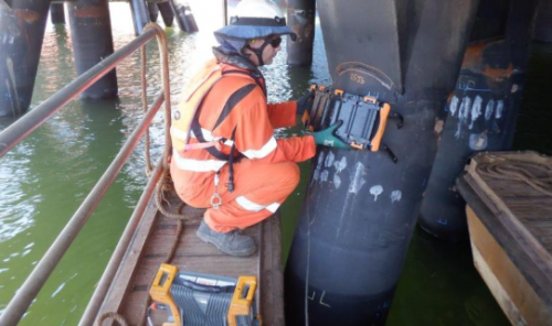 A joint vertech and sonomatic project conducting inspection using pulsed eddy current on jetty structures in the pilbara and full corrosion mapping.