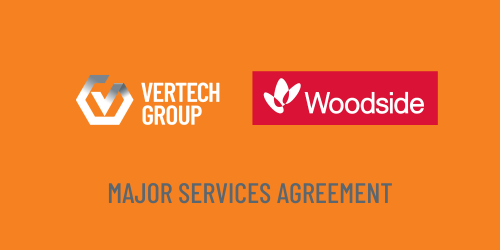 A vertech inspection, NDT, specialist maintenance and general services Contract award with Woodside energy