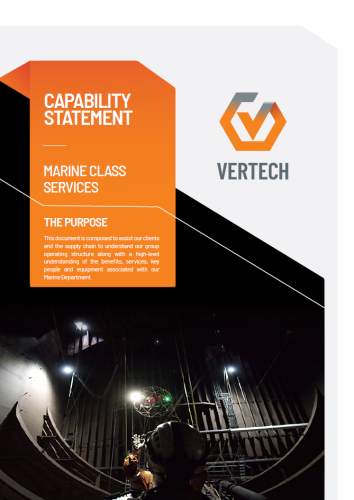 The front cover of the Marine Class Capability Statement