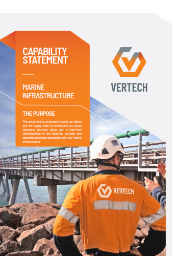 The front cover of the Marine Infrastructure Capability Statement