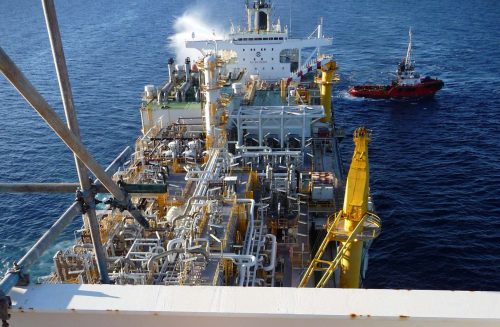 An image of an FPSO and its topside process, plant and equipment