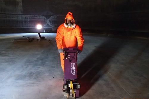 Our tank testing team conducting Magnetic Flux Leakage (MFL) and API 653 storage tank inspections in QLD