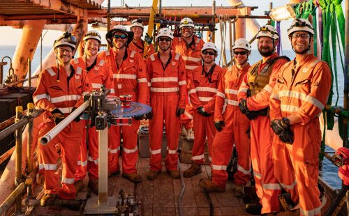 The Vertech Multi disciplined rope access mechanical, rigging, inspection, scaffolding and electrical team after succesfully completing a V-FLARE flare tip replacement campaign on an offshore platform.