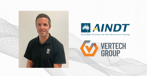 Vertechs business services manager Paul lavender being announced as the Australian Institute of Non destructive testing (AINDT) President in WA