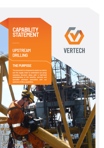 The front cover of the Upstream Capability Statement