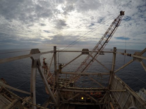 IRATA rope access technicians, Electricians, mechanical fitters and NDT inspectors delivering the GWA Derrick decommissioning project.