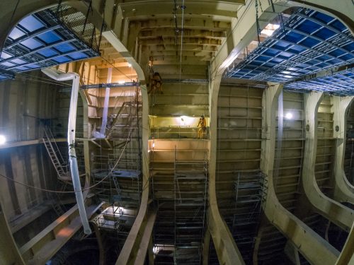 An image of an engineered decking system installed in an FPSO's tanks offshore