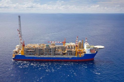 An image of the The Inpex FPSO on station off Australia.