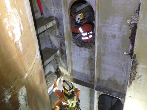 An image of vertech marine class inspectors conducting hull surveys, structural surveys, NDT and other inspections as part of a Decommissioning planning project for an FPSO